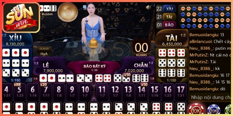 Cược bộ đôi và bộ ba trong Sicbo Sunwin